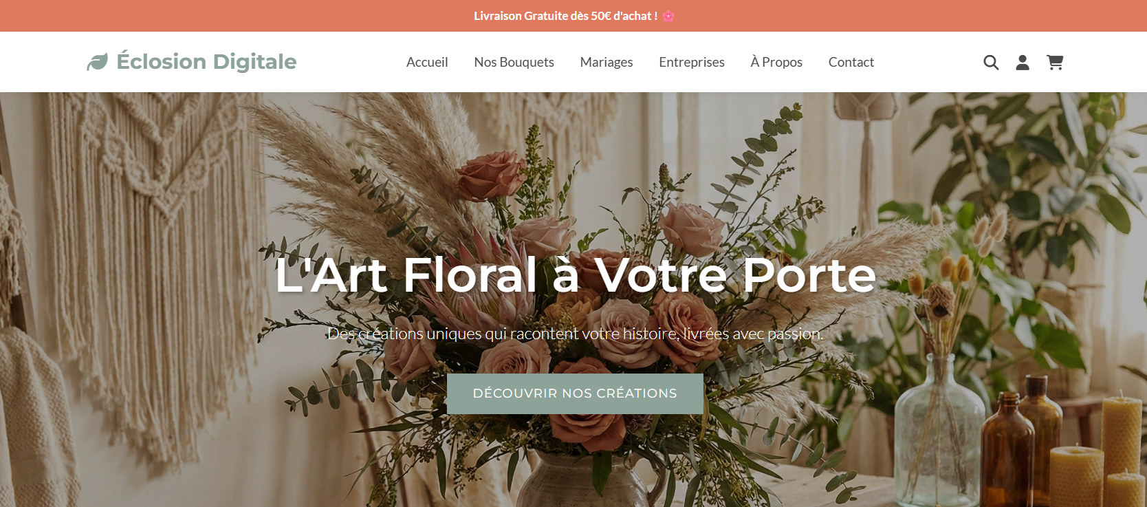 Éclosion Digitale — fleuriste en ligne