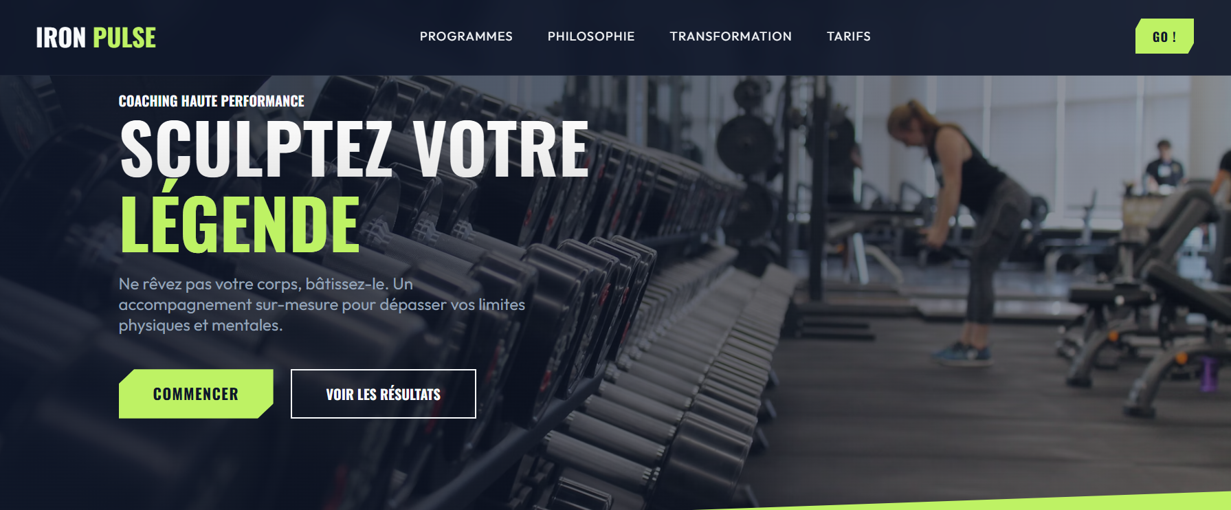IronPulse — coach sportif