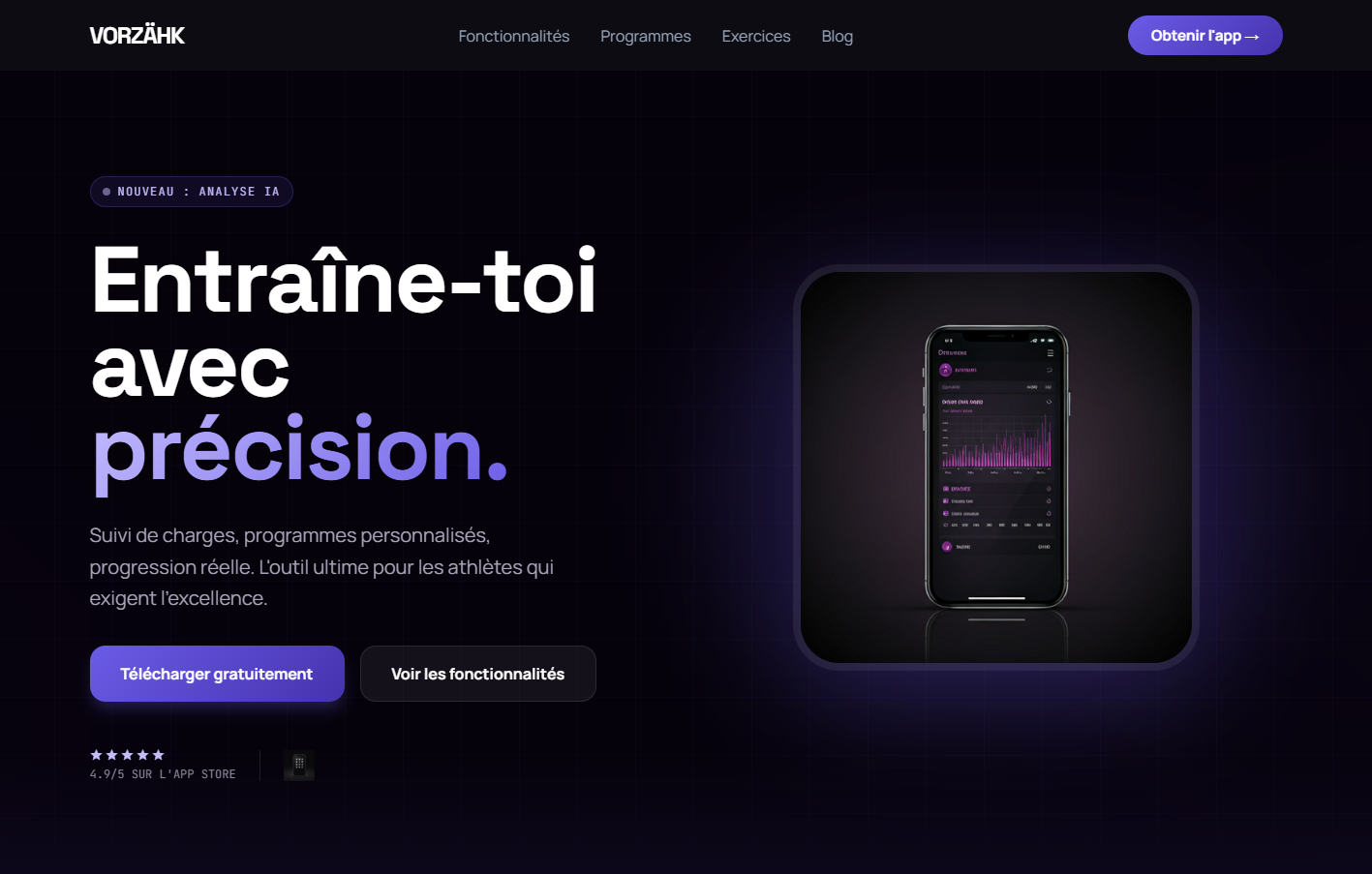 Vorzahk — application de musculation